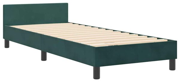 Postel s boxspringem s čelo Tmavě zelená 80 x 200 cm samet 3344972
