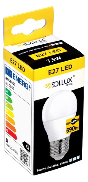 Sollux Lighting LED žárovka E27 4000K 7,5W 690lm