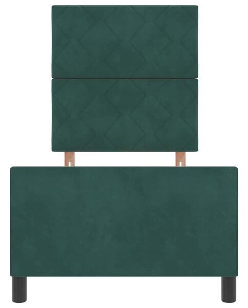 Postel s boxspringem s čelo Tmavě zelená 80 x 200 cm samet 3344972