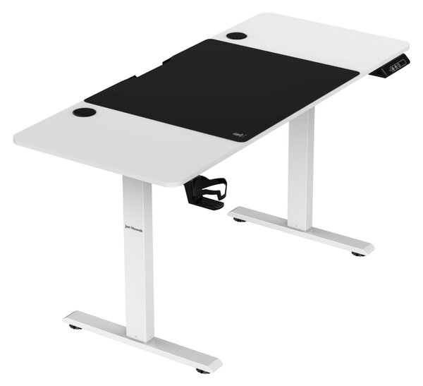 Výškově nastavitelný elektrický stůl ROB, 1400 x 720 x 600 mm, bílý
