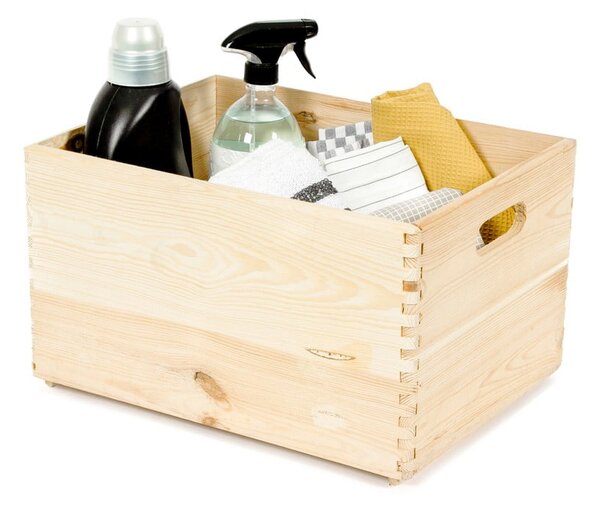 Úložný box z borovicového dřeva Compactor Custom, 40 x 30 x 23 cm