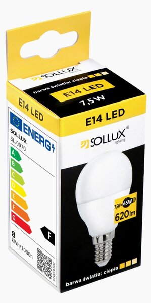Sollux Lighting LED žárovka E14 3000K 7,5W 620lm