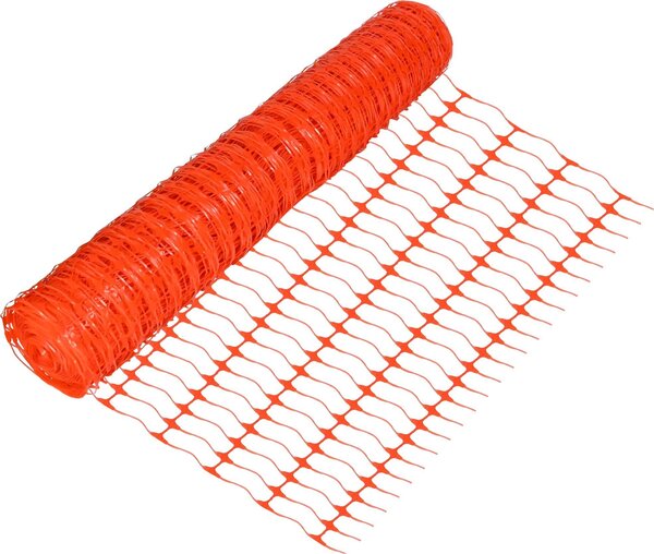 TWOLIIN Plastový zábranný plot Bezpečnostní síť Stavební plot Výstražná síť Bezpečnostní síť Hraniční plot Plot pro volně žijící zvířata Flexibilní zahradní síť Oranžová, 1 x 50 m