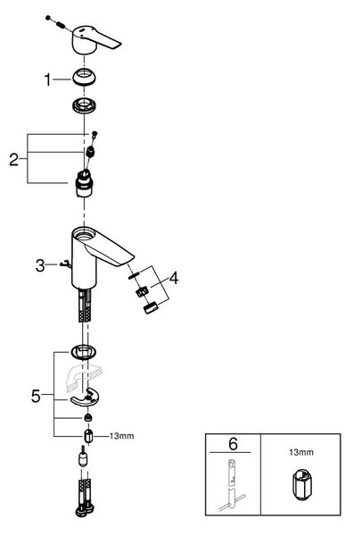 Grohe Start umyvadlová baterie stojící StarLight Chrome 32277002