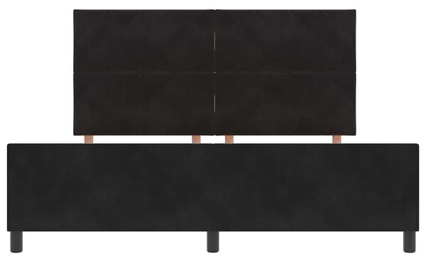 Postel s boxspringem s čelo Černá 180 x 200 cm samet 3345025