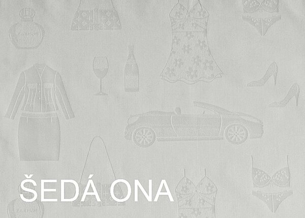 Povlečení EXCLUSIVE šedá 140 x 200/70 x 90 cm