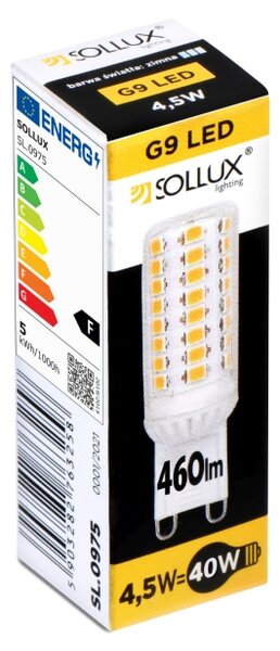 Sollux Lighting LED žárovka G9 4000K 4,5W 460lm