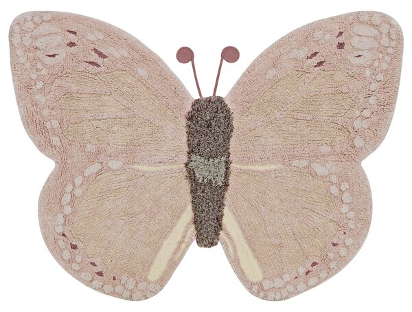 Lorena Canals, Kusový koberec Baby Butterfly, 90x120, růžová, dětský pokoj