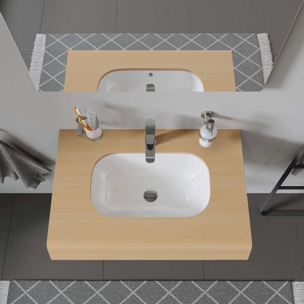 Duravit D-Code umyvadlo 49.5x29 cm obdélníkový pod pult bílá lesk 0338490000