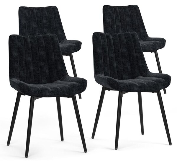 Židle jídelny Vicco Ravlo Černá 51 x 57 cm Sada 4 kusů, Model 61389