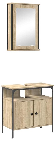 Sada koupelnového nábytku 2 ks Hnědá 60 x 30 x 60 cm 3345132