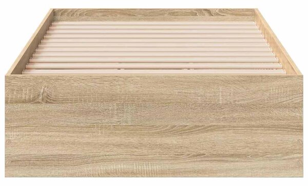 Rám postele se zásuvkou Hnědá 90 x 190 cm Kompozitní dřevo 3345122