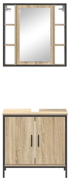 Sada koupelnového nábytku 2 ks Hnědá 60 x 30 x 60 cm 3345128