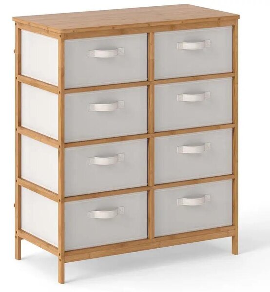 Komoda s 8 zásuvkami a odnímatelnými látkovými boxy