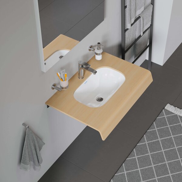 Duravit D-Code umyvadlo 49.5x29 cm obdélníkový pod pult bílá lesk 0338490000
