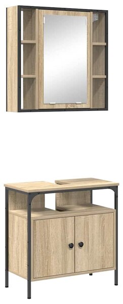 Sada koupelnového nábytku 2 ks Hnědá 60 x 30 x 60 cm 3345130