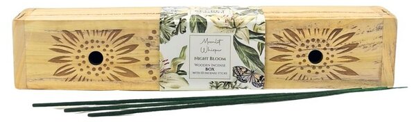 Arome Secret garden dřevěná krabička s vonnými tyčinkami Night Bloom, 10 tyčinek