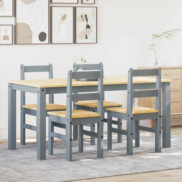 Jídelní set ze 5 kusů PANAMA Grey Borovicový masiv 3345180