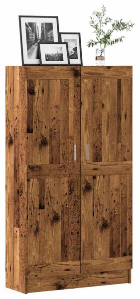 Knihovna old wood 82,5 x 30,5 x 150 cm kompozitní dřevo 3345215