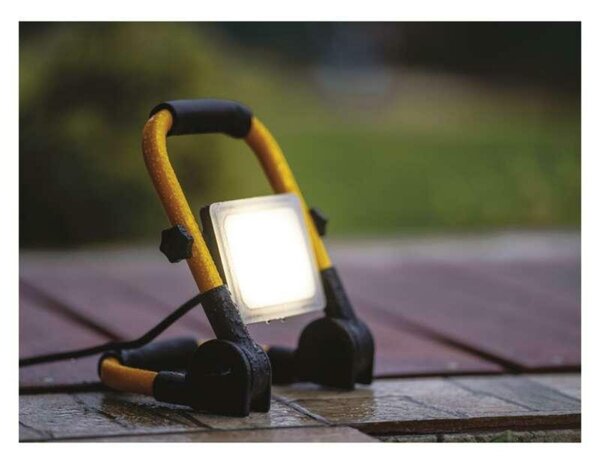 EMOS LED reflektor ILIO přenosný, 21 W, černý/žlutý, neutrální bílá ZS3322