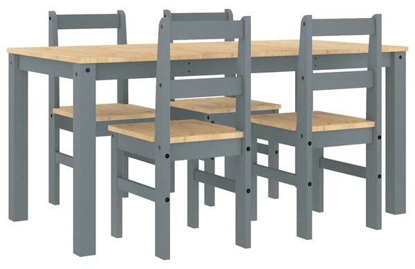 Jídelní set ze 5 kusů PANAMA Grey Borovicový masiv 3345180