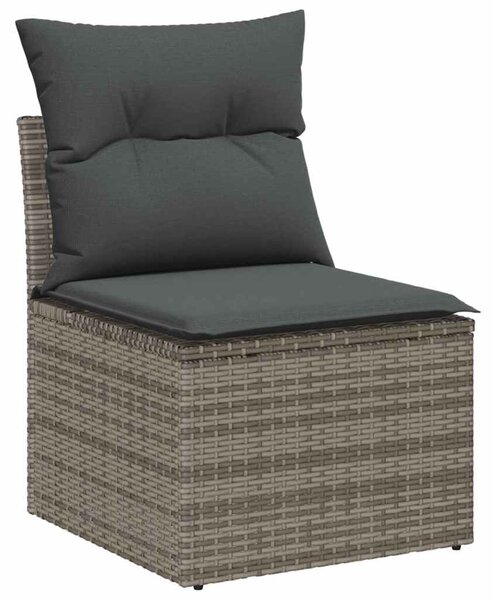 Set pohovek 7 ks 6-Počet míst Šedá polyratan 3346279