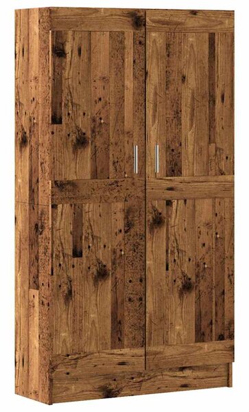 Knihovna old wood 82,5 x 30,5 x 150 cm kompozitní dřevo 3345215