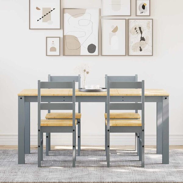 Jídelní set ze 5 kusů PANAMA Grey Borovicový masiv 3345180