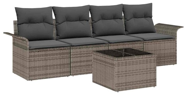 Set pohovek 5 ks Šedá polyratan 3345229