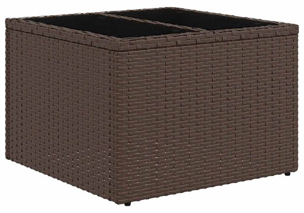 Set pohovek 8 ks 7-Počet míst Hnědá a červená polyratan 3346644