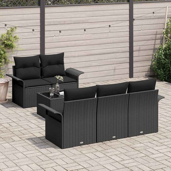 Set pohovek 6 ks Černá polyratan 3345243