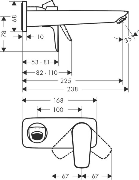 Hansgrohe Talis E umyvadlová baterie pod omítku chrom 71734000