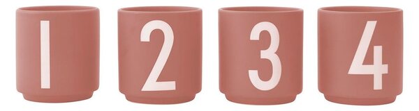 Porcelánové svícny v sadě 4 ks Mini - Design Letters
