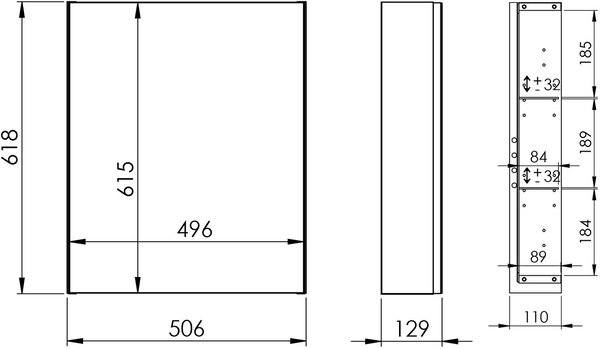 Elita Basic skříňka 50x12.9x61.8 cm boční závěsná | RE060500030000