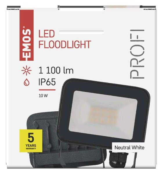 EMOS LED reflektor INOVO 10 W, šedý, neutrální bílá ZS2612