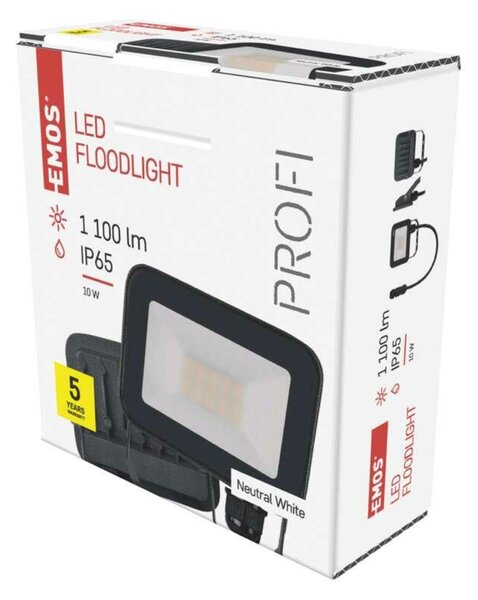 EMOS LED reflektor INOVO 10 W, šedý, neutrální bílá ZS2612
