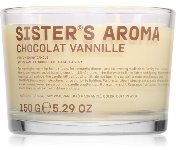 Sister's Aroma Chocolat Vannille vonná svíčka 150 g