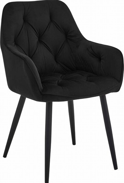 Židle Valora JORK černá x1 - Stylová černá židle do moderních pokojů
