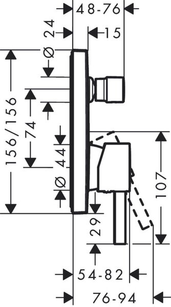 Hansgrohe Finoris vanová baterie pod omítku chrom 76415000