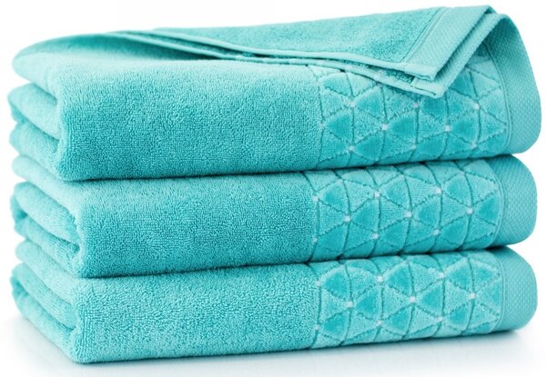 Egyptská bavlna ručníky a osuška Diamond - tyrkysová Velikost: ručník 50 x 100