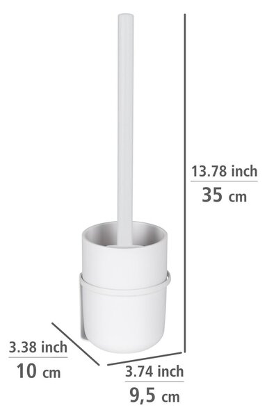 Bílá samodržící plastová WC štětka Carpino - Wenko
