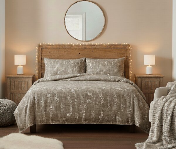Kvalitex Flanelové povlečení PODZIM béžový 1x 140/200, 1x 70/90cm