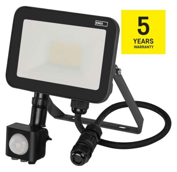 EMOS LED reflektor INOVO s pohybovým čidlem, 20 W, šedý, neutrální bílá ZS2722