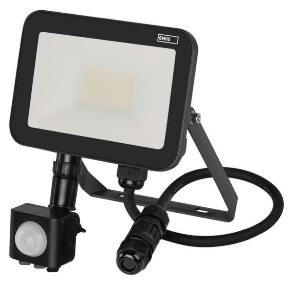 EMOS LED reflektor INOVO s pohybovým čidlem, 20 W, šedý, neutrální bílá ZS2722