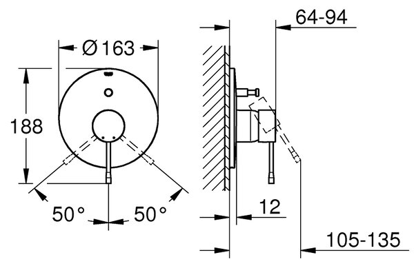 Grohe Essence vanová baterie pod omítku Brushed Warm Sunset 19285DL1