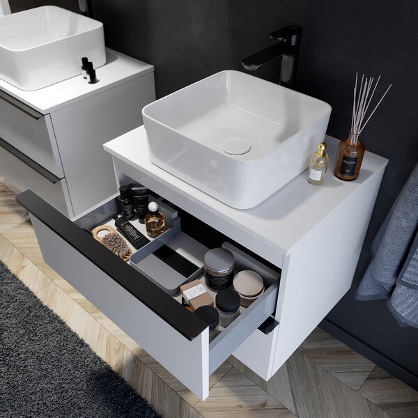 Cersanit Virgo skříňka s deskou 80x46.9x49.9 cm pod umyvadlo závěsná bílá S522-027