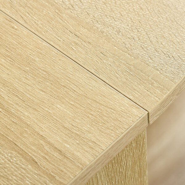 HOMCOM Skládací Jídelní Stůl Kuchyňský Stůl se 2 Sklopnými Křídly Skládací Stůl pro 2-4 Osoby 104x76x73,7 cm Dub | Aosom