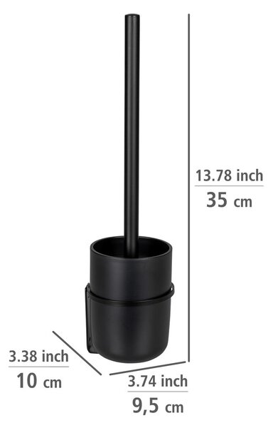Černá samodržící plastová WC štětka Carpino - Wenko