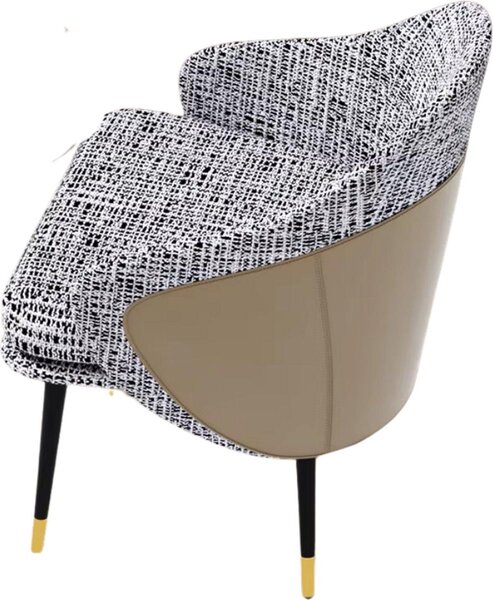 Moderní jídelní židle Milano - Sada 2 kusů - Pěna s vysokou hustotou - Elegantní kuchyňská nebo restaurační židle - Lounge - Khaki