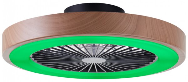 Brilliant G60060/09 Stmívatelné LED svítidlo SLIMLINE NATUR s reverzním VENTILÁTOREM + funkce LED